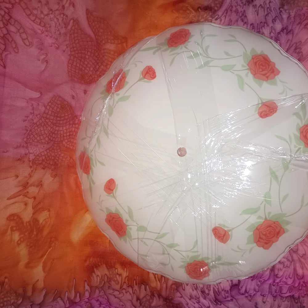 Floral Ceiling Light Shade with Red Roses